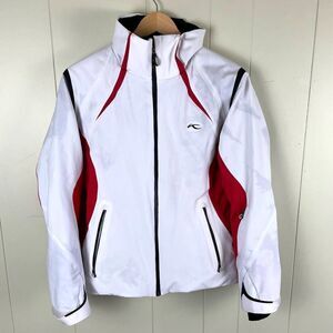 KJUS Women’s Small White Red Top Performance Ski Snowboard Zip Jacket Dermizax